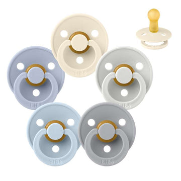 Sucette Bibs Rond Colour - Sampak - 5 pcs. - t. 2 - Doux et Clair 