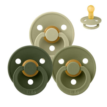 Bibs Rund Colour Schnuller - Sampak - 3 Stück - Gr. 2 - Weiches Moos 