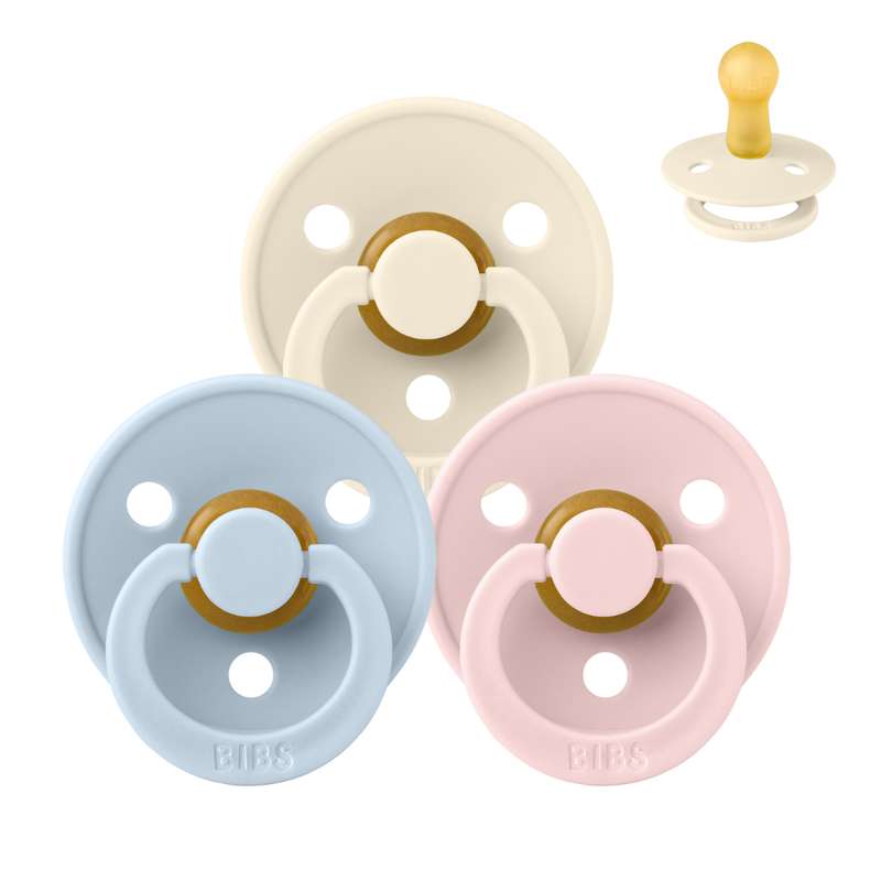 Succhietto Bibs Rotondo Colour - Sampak - 3 pezzi - tg. 2 - La Collezione Babyshower 