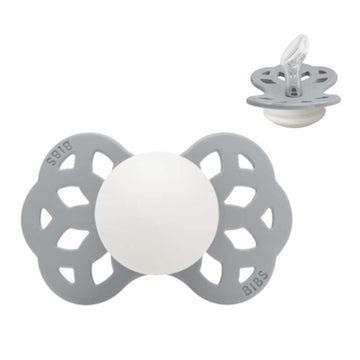 BIBS Anatomical Infinity Pacifier - Str. 1 - Silicone - GLOW - Cloud