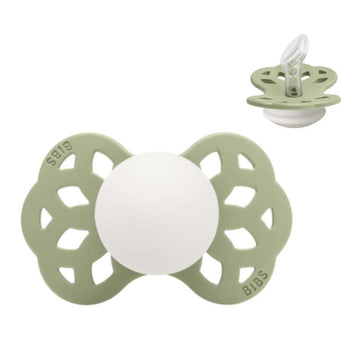 BIBS Chupeta Anatómica Infinity - Tam. 1 - Silicone - GLOW - Sage