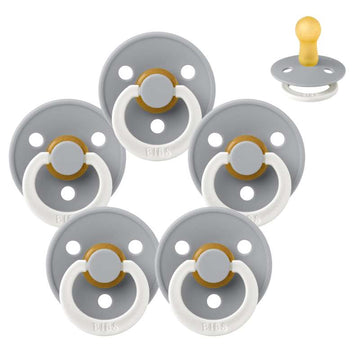 Bibs Kulatý Colour Dudlík - Sampak - 5 ks - vel. 2 - GLOW - Cloud 