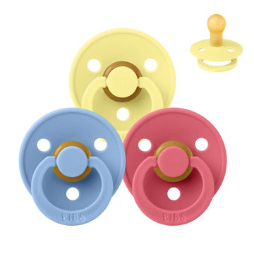 BIBS Sucette Ronde Colour - Pack de 3 - Taille 1 - Éclaboussure de couleur