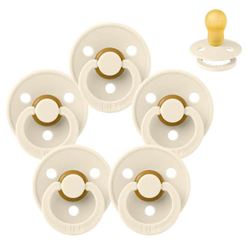 Sucette Bibs Rond Colour - Sampak - 5 pcs. - t. 3 - Ivoire 