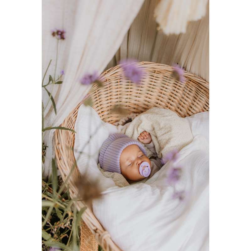 Bibs Round Colour Pacifier - Sample pack - 8 pcs. - sz. 1 - Lovely Lilacs 