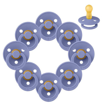 Bibs Round Colour Pacifier - Sample pack - 8 pcs. - sz. 2 - Peri 