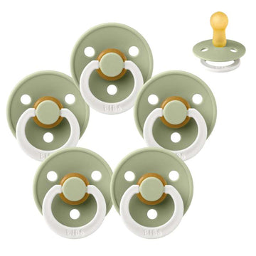 Bibs Ronde Colour Fopspeen - Sampak - 5 st. - mt. 2 - GLOW - Salie 