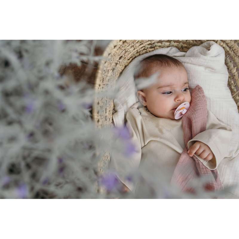 Bibs Round Colour Pacifier - Sample package - 5 pcs. - sz. 1 - Soft and Gentle 