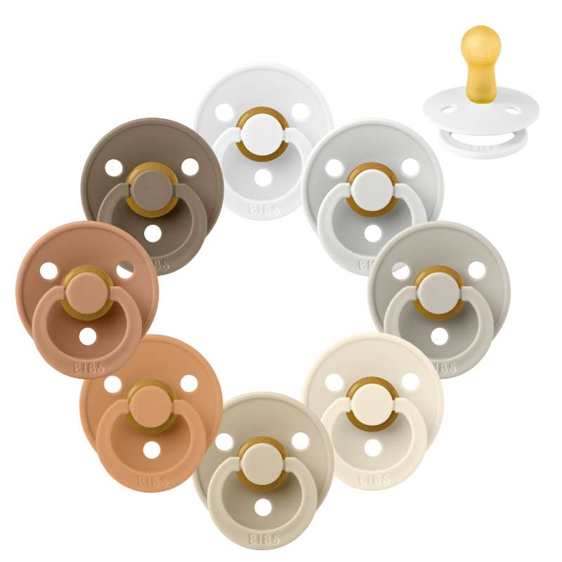 Bibs Okrogla Colour Duda - Sampak - 8 kosov - št. 2 - Mehko in Zemeljsko 