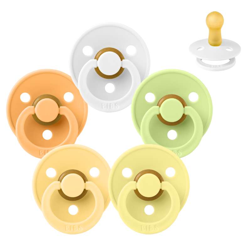 Bibs Round Colour Pacifier - Sample pack - 5 pcs. - sz. 2 - Sour Citrus 