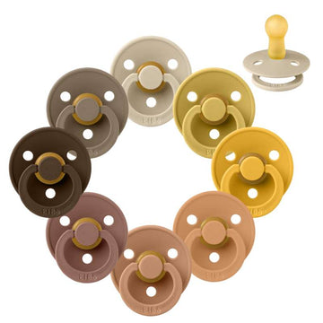 Bibs Round Colour Pacifier - Sampler - 8 pcs. - sz. 2 - Teddy Bear 