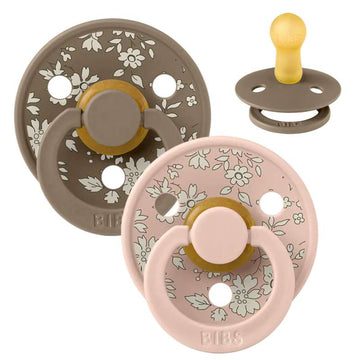Bibs Rund Colour Smokk - 2-Pak - str. 2 - naturgummi - Liberty - Capel/Blush Mix 
