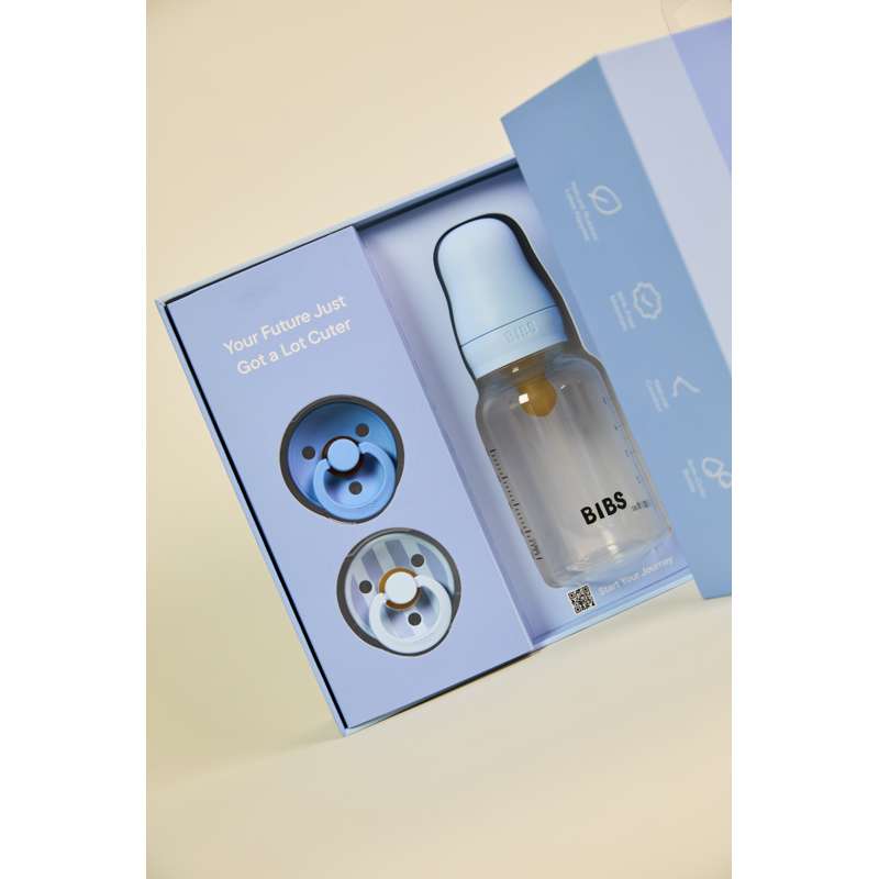 BIBS Coffret cadeau bébé - Sprinkle - Bleu bébé 