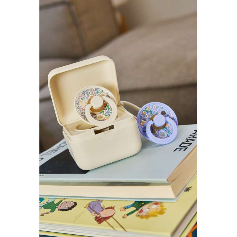 BIBS Succhietto rotondo Colour - confezione da 2 - tg. 1 - gomma naturale - Liberty - Chloe Meadow/Ivory Mix 