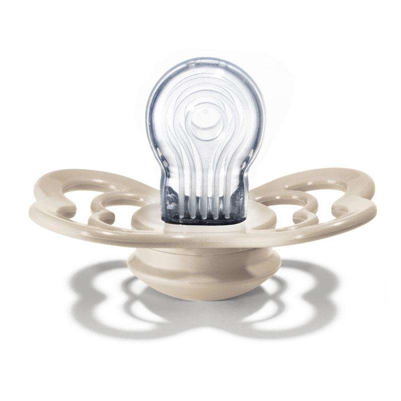 BIBS Supreme Sut - 2-Pak - Str. 1 - Silikone - Vanilla/Dark Oak