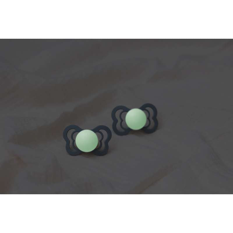 BIBS Supreme Sut - Sampak - 5 stk. - Str. 2 - Sleep Tight Little One - GLOW