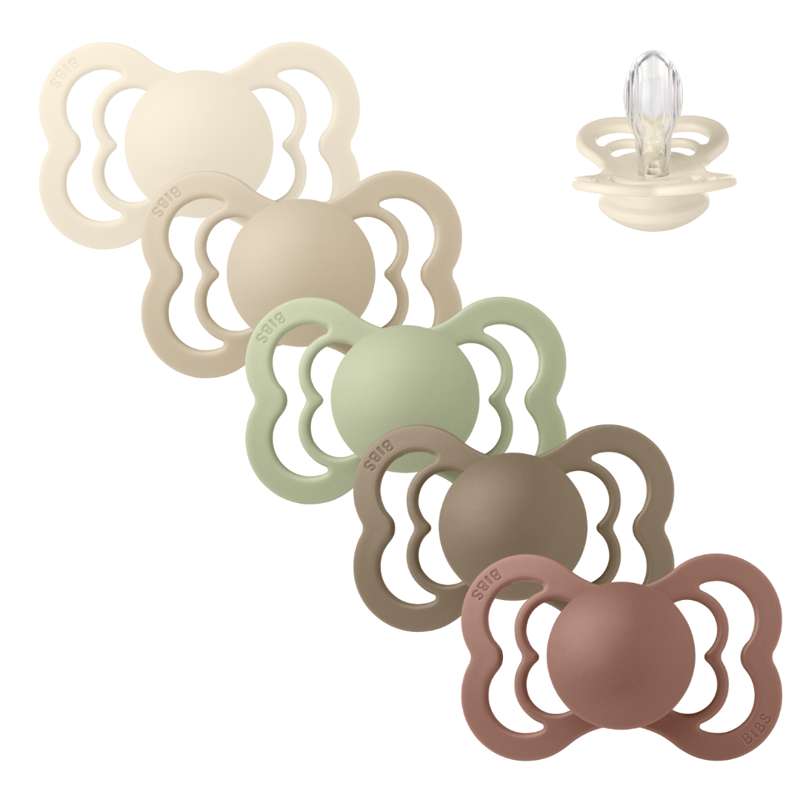 BIBS Supreme Sut - Sampak - 5 stk. - Str. 2 - Soft Autumn