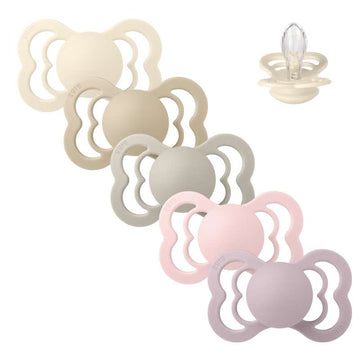 BIBS Symmetrische Supreme Speen - Multipack - 5 st. - Maat 2 - Soft and Gentle