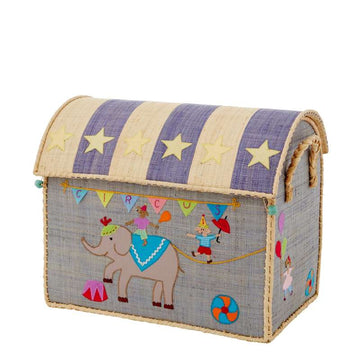 RICE Raffia Storage House - Circus - Medium