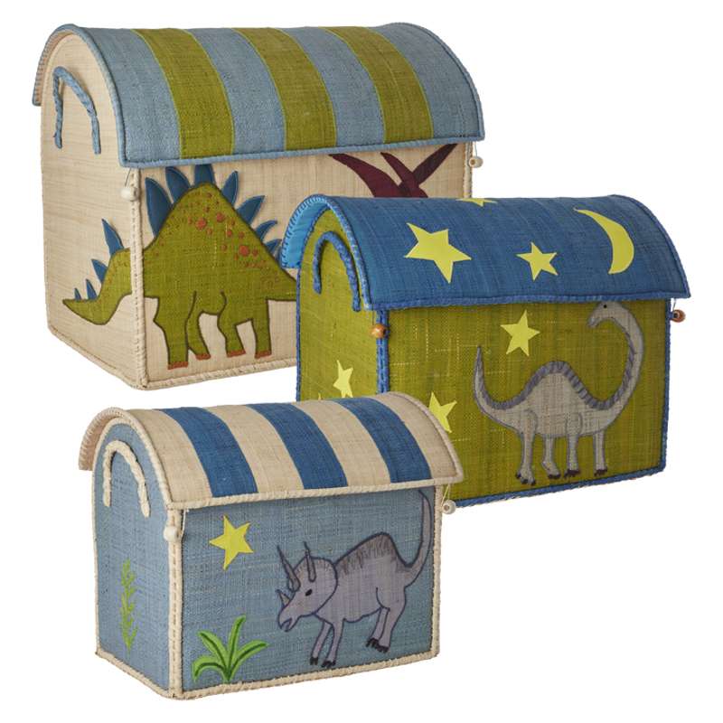 RICE Raffia Úložný dom - Nový dinosaurus - Veľký 