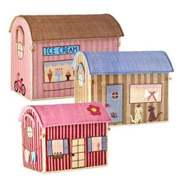 RICE Raffia Storage House - Paris - Small 