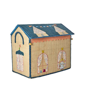 RICE Raffia Storage House - Castle - Medium