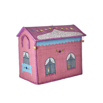 RICE Raffia Storage House - Castle - Small