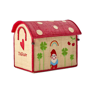 RICE Raffia Úložný dům - Love Therapy - Malý 