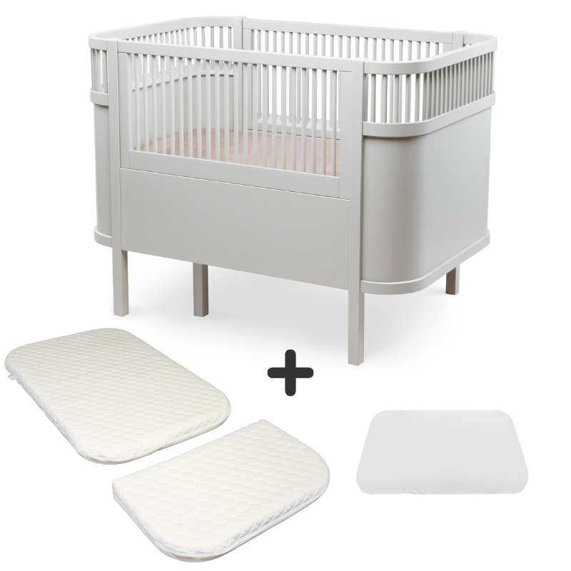 Sebra Sengen - Klassisk - m. Kid'oh Madras - Stone Grey - Bundle 1