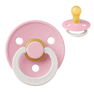 BIBS Rund Colour Sut - Str. 1 - Naturgummi - GLOW - Baby Pink
