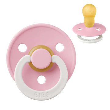 BIBS Rund Colour Sut - Str. 3 - Naturgummi - GLOW - Baby Pink