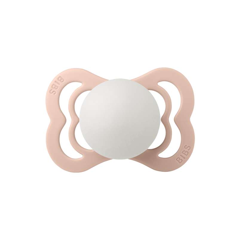 BIBS Supreme Schnuller - Größe 1 - Naturkautschuk - GLOW - Blush