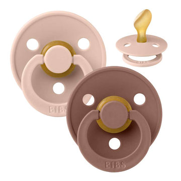 Bibs Anatomisk Colour Smokk - 2-Pak - str. 2 - naturgummi - Blush/Woodchuck 
