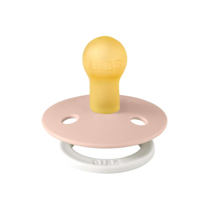 Succhietto Bibs Rotondo Colour - tg. 1 - gomma naturale - GLOW - Blush 