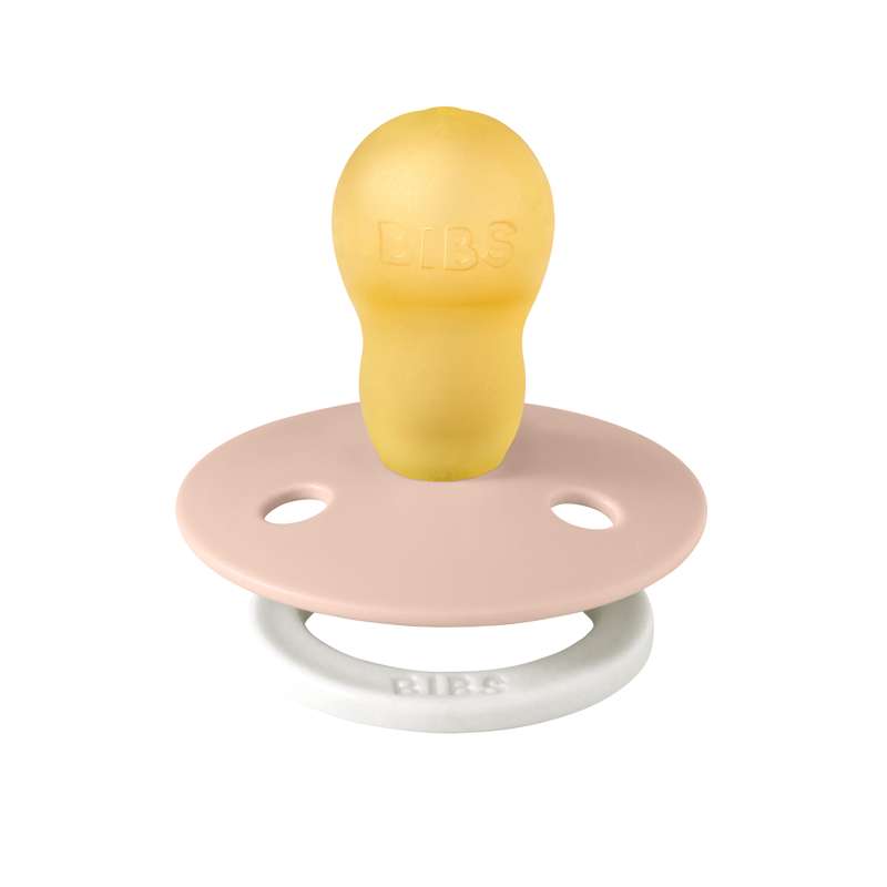 Bibs Ronde Colour Fopspeen - mt. 3 - natuurrubber - GLOW - Blush 