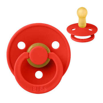 Bibs Кръгъл Colour Биберон - р-р 2 - естествен каучук - Сладка ябълка 