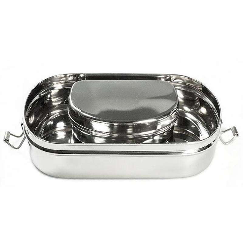 Pulito PureLunchBox Lunchbox - Stainless Steel - Oval