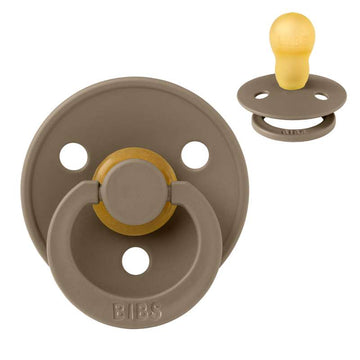 BIBS Sucette Ronde Colour - Taille 3 - Caoutchouc naturel - Dark Oak