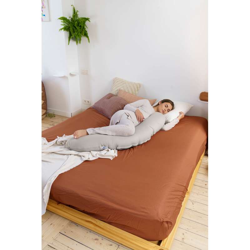 Doomoo Nursing/Pregnancy Pillow - Quilt - Sand 