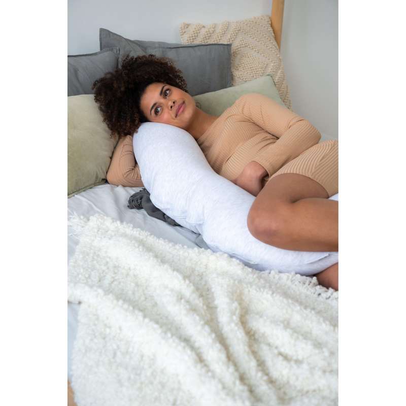 Doomoo Nursing/Pregnancy Pillow - Mélange - Light Gray 