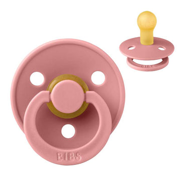 Bibs Round Colour Pacifier - sz. 1 - natural rubber - Dusty Pink 