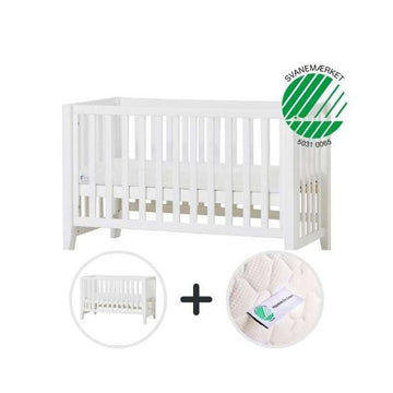 Hoppekids ANTON - Babybett mit ECO Dream Matratze - 60x120 cm - Weiß