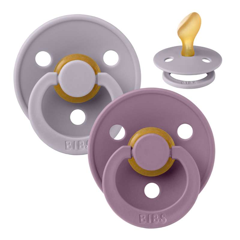 Bibs Anatomischer Colour Schnuller - 2-Pack - Gr. 2 - Naturkautschuk - Fossilgrau/Mauve 