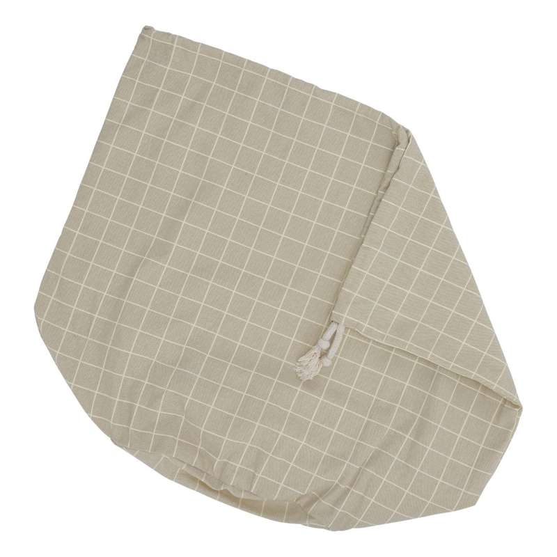 HAPS Nordic Storage Bag with Drawstring Closure - Oyster Grey Check