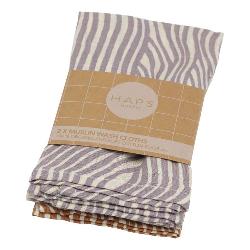 HAPS Nordic Washcloths - 2-Pack - Spring Wave