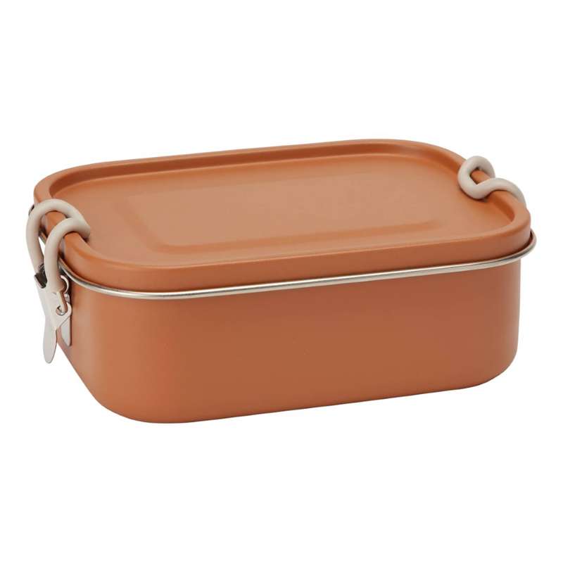 HAPS Nordic Lunchbox - Stainless Steel with Compartment - Terracotta