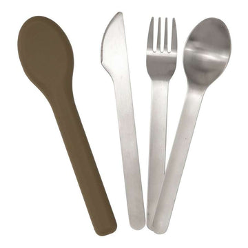 HAPS Nordic Picnic Cutlery Set with Case - Olive