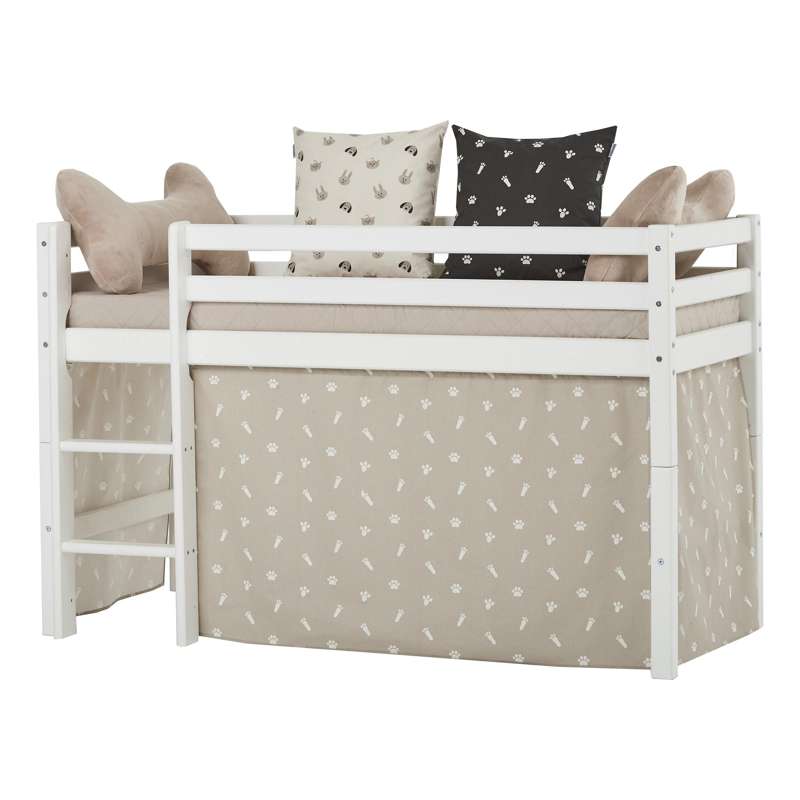 Hoppekids Forhæng til Seng - PETS - Flere Størrelser - Silver Cloud