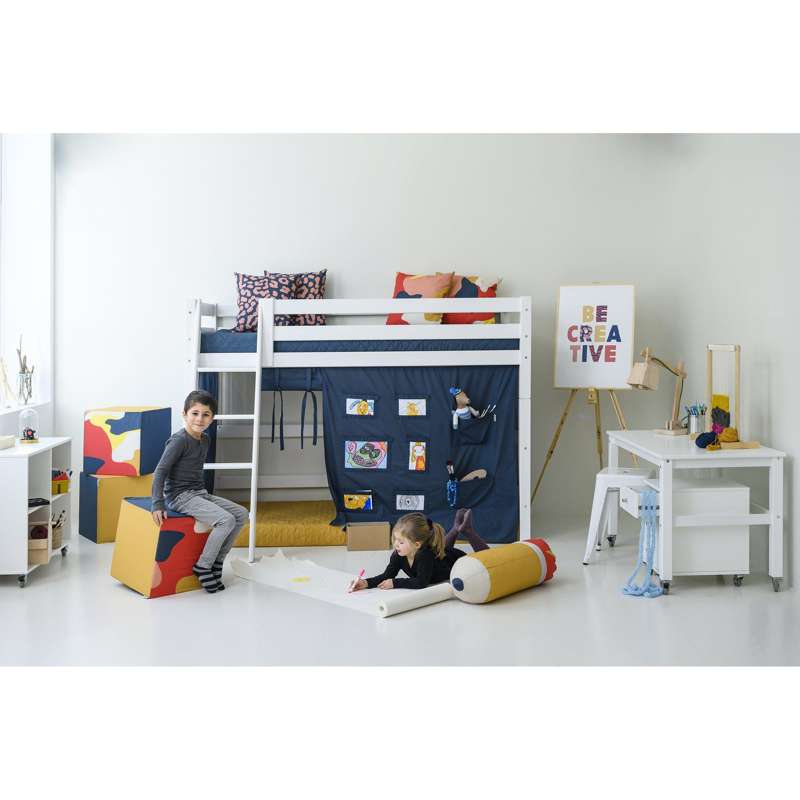 Hoppekids Quiltet Betræk til Madras - 9 cm. - Flere Størrelser - Orion Blue