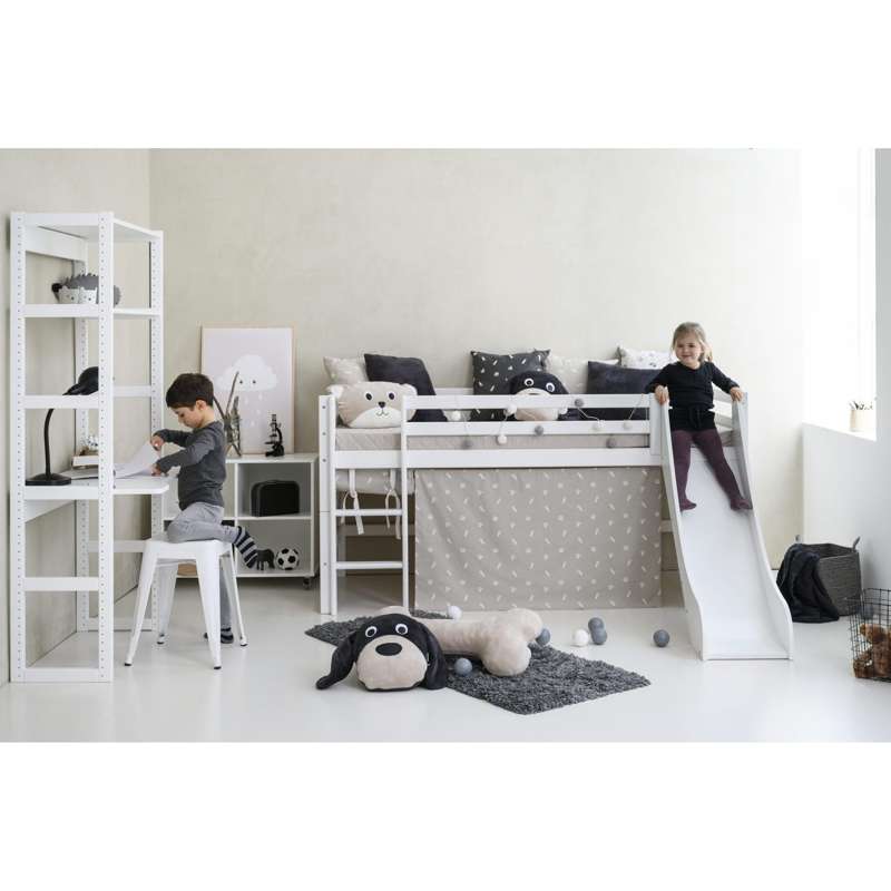 Hoppekids Forhæng til Seng - PETS - Flere Størrelser - Silver Cloud